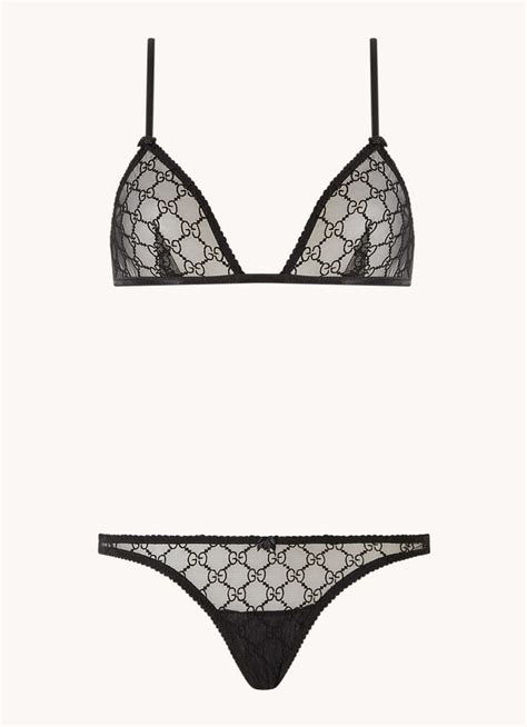 black gucci bralette|Gucci logo bodysuit.